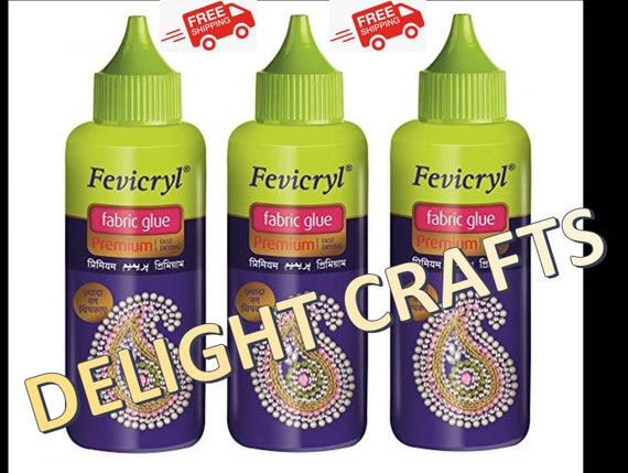 80ml/2.82oz Fevicryl ''PREMIUM'' Fabric Glue Textile Hemming Adhesive Bond Craft Sewing No Stitch Strong Glue - FREE SHIPPING colle à tissu