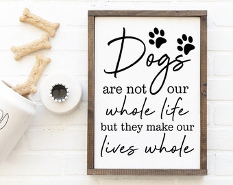 Dog Memorial Sign: Farmhouse Framed Wood Wall Art