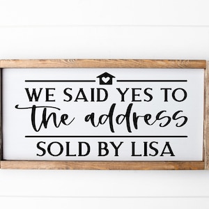 Realtor Sold Sign: Personalized House Key Closing Gift