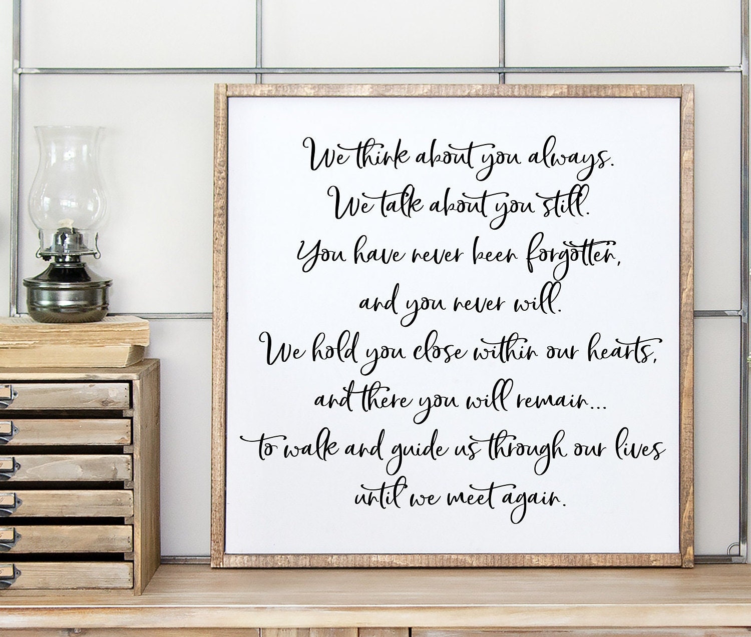 Until We Meet Again Sign We Think About You Always We Talk - Etsy