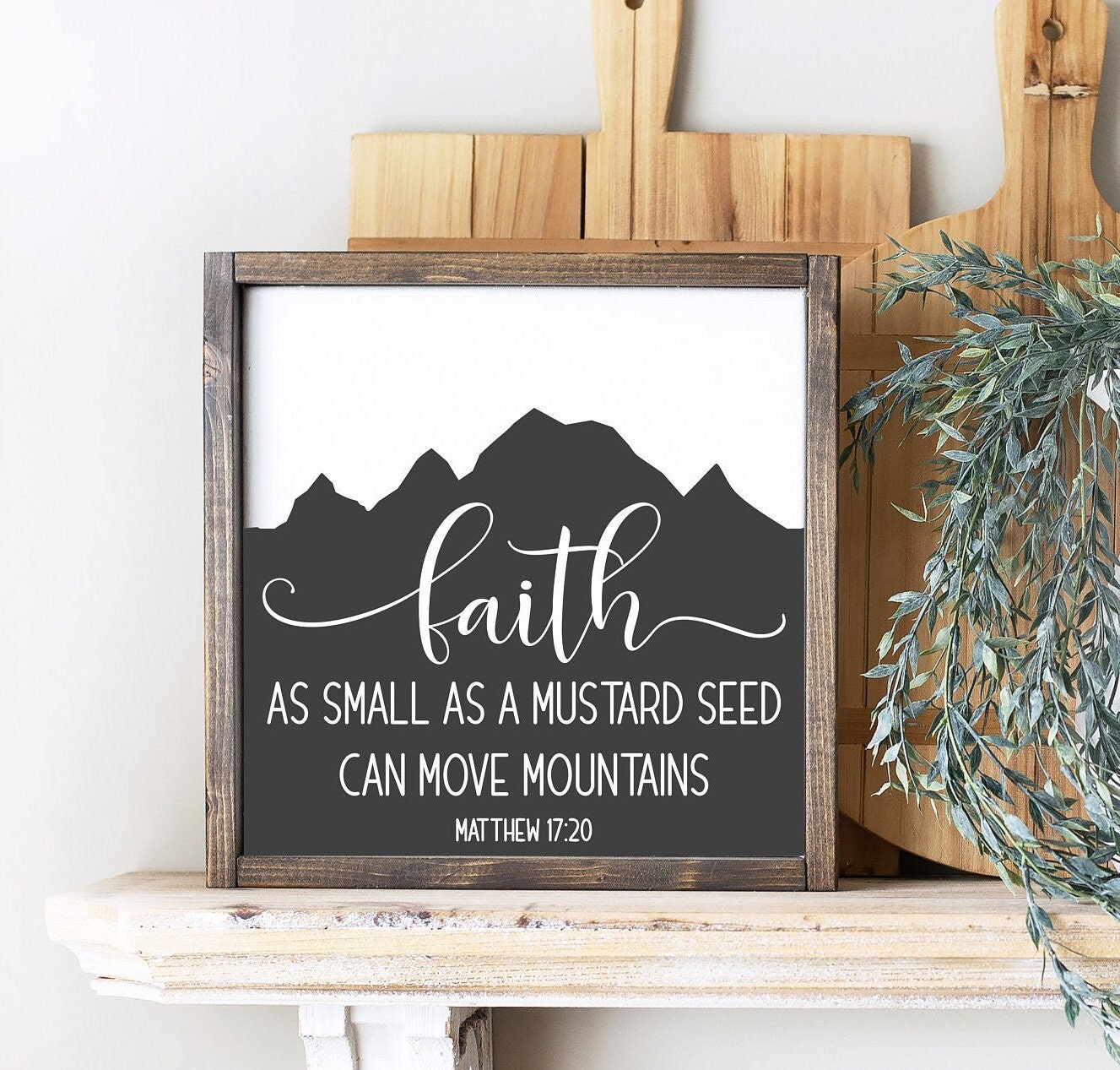 Wooden Sign Stand — Mustard Seed Gardens