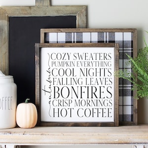 Autumn Subway Art Wood Sign: Cozy Fall Decor