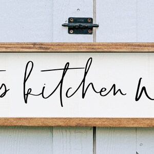 In This Kitchen We Sing Kitchen Sign Framed Wood Sign - Etsy