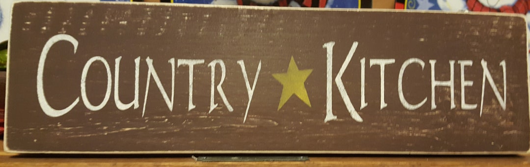 Kitchen Country Lettering Country Kitchen Wood Sign - Etsy