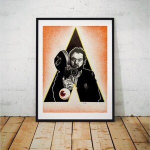 Stanley Kubrick A Clockwork Orange Original Portrait | A3 Artwork | Cinema Film Fan Gift | Director The Shining 2001 Space Odyssey