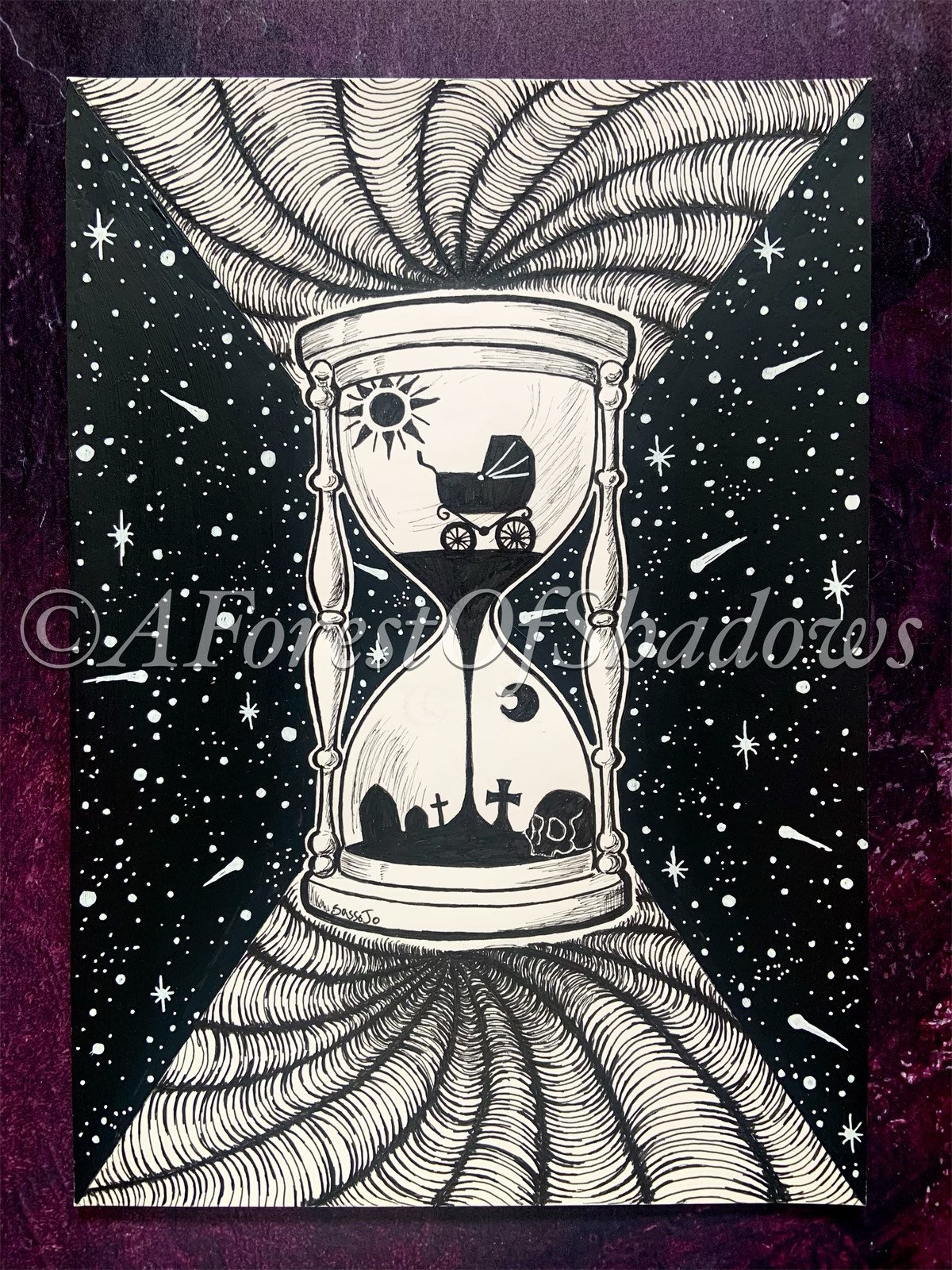 Time Original Artwork, Occult Art, Dark Art, Psychedelic Art