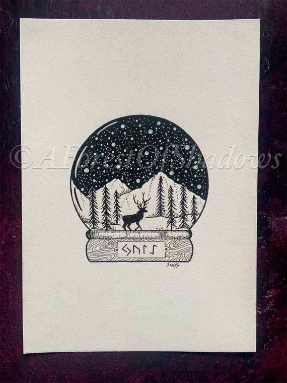 Yule Art Simple Vector Yule Drawing