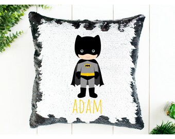 batman sequin pillow