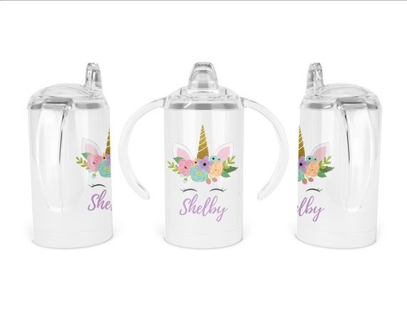 Personalized Unicorn Sippy Cups for Toddler Girls, Custom Sippy Cup For  Kids, Gift for daughter, Toddler girl gift, Stainless Steel Tumblers