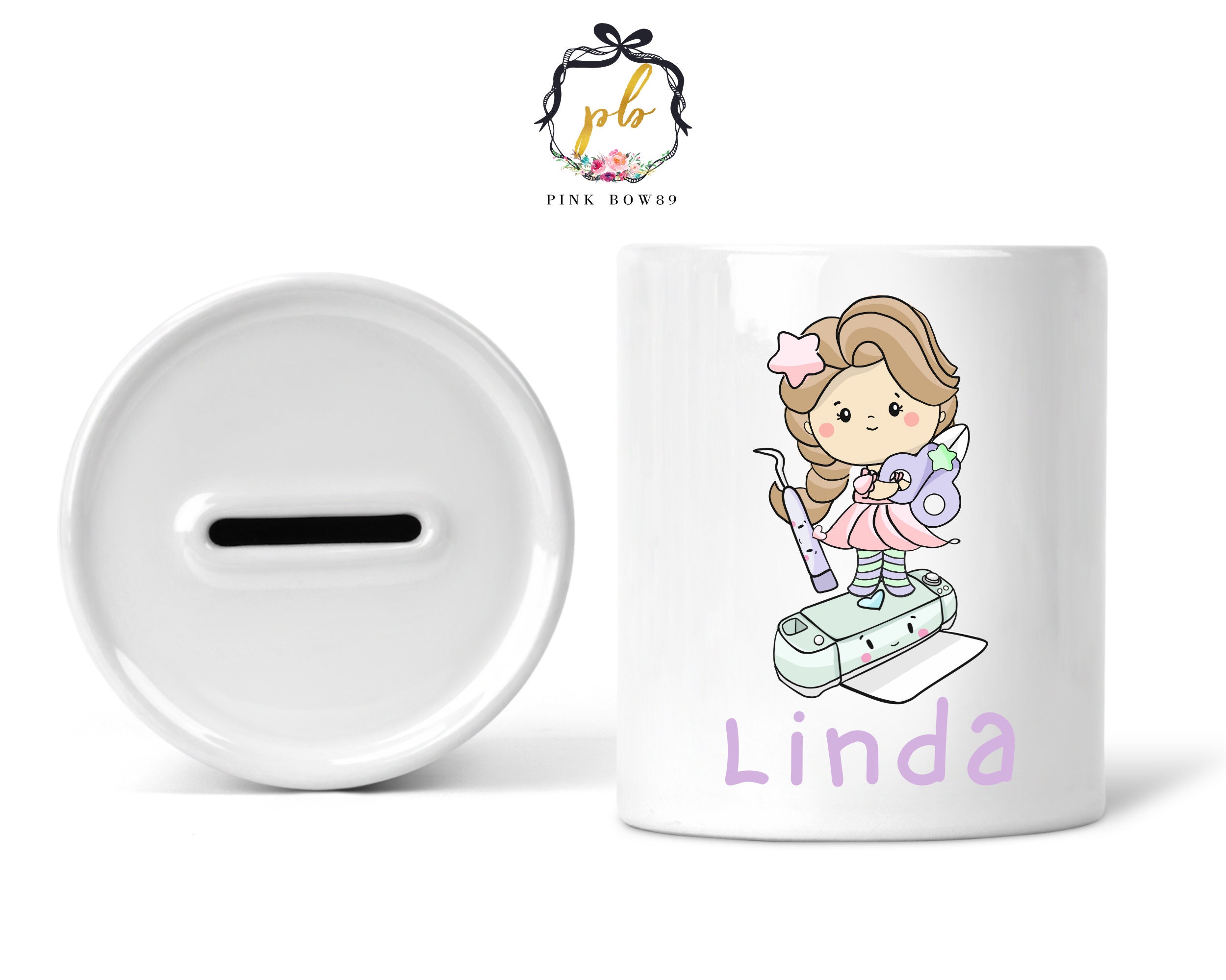 Personalized Planner Girl Money Jar Ceramic Money Box - Etsy