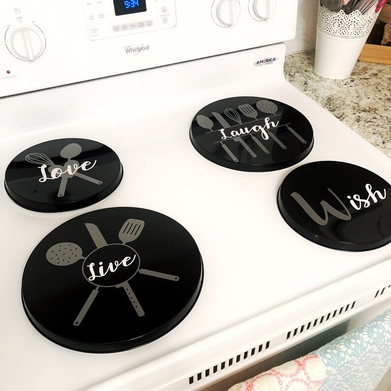 Burner Covers Set Of 4 For Electric Stove Burner Covers Etsy
