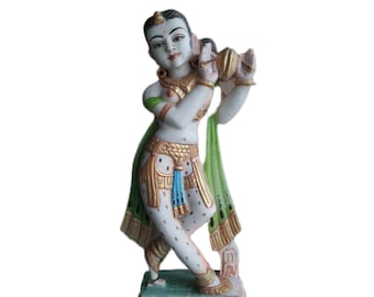 Figura decorativa de mulher de mármore em pose de música de dança, estatueta de escultura decorativa, decoração de casa, peça antiga quebrada e restaurada