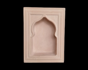 Nicho para santuário em pedra esculpida à mão, decoração espiritual para casa, presente decorativo.