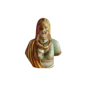 Lady women bust Hand carved Marble traditional woman Bust Sculpture Figurine Figure Decorative Beautiful Lady Romantic Bust Indian Beauty