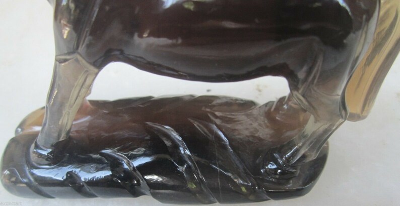 Gemstone Semiprecious Fluorite Horse Decorative sculpture Figurine