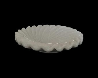 Tigela de mármore esculpida à mão com padrão espiral, para decoração de casa (15 cm de diâmetro)