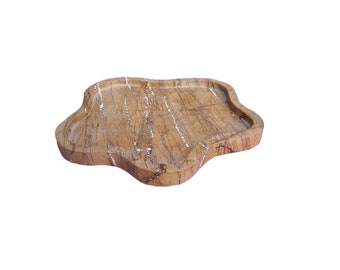 Marble Tray, Stone Tray,  Marble Bowl Tray, Amoeba Marble Tray, Marble Bowl Tray, Ottoman tray,  Decorative Tray, home decor,