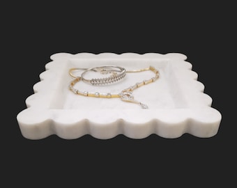 Marble Tray,  Decorative Tray, Marble Vanity Tray, Jewelry Tray,  Decorative Tray, Ottoman Tray, home decor Gift, marble home decor