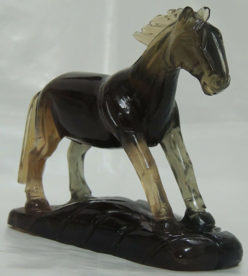 Gemstone Semiprecious Fluorite Horse Decorative sculpture Figurine