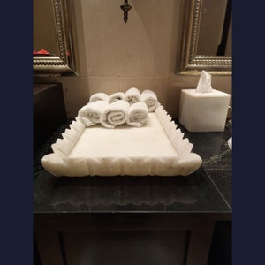 Marble Tray, Handmade Tray, Decorative Tray, Bathroom Tray, Rectangle Marble Tray Bowl,  Bathroom Decor, Decorative bowl, home decor