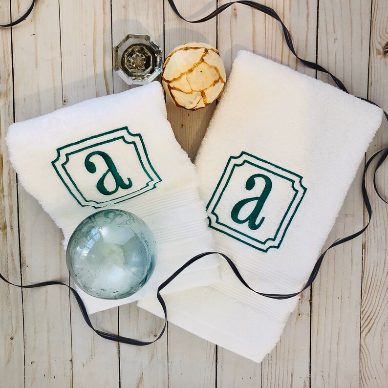 Personalized Terry Cloth Hand Towels (set of 2) - Etsy