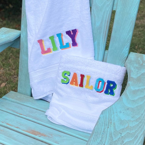 Personalized Childrens Pool Towel Etsy