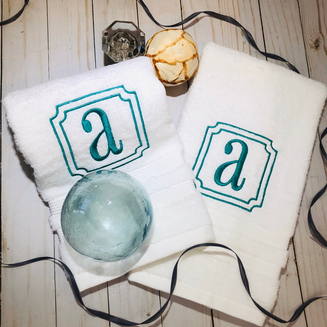 Personalized Terry Cloth Hand Towels (set of 2) - Etsy