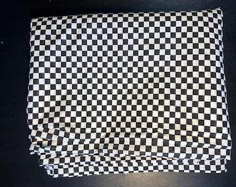 Black & White Checkerboard Fabric – Bold Pattern by the Yard
