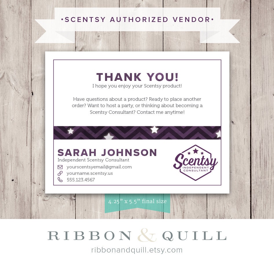 Authorized Scentsy Vendor Scentsy Chevron Stars Thank You Etsy