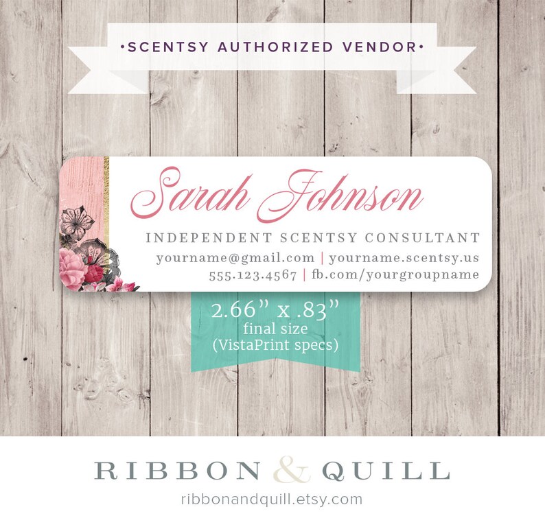 Digital File Only Business Card Bc Thank You Label Sticker Authorized Scentsy Vendor U2022 Scentsy Business Bundle U2022 Dark Rose U2022 Paper Party Supplies Stationery