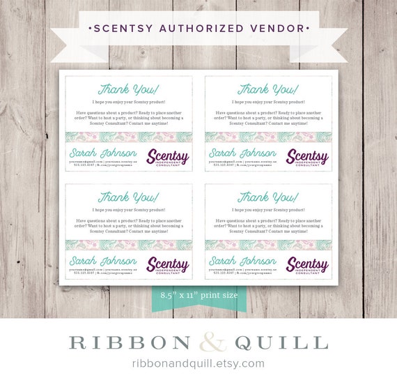 Proveedor Autorizado Scentsy Scentsy Thank You Card Rad Etsy