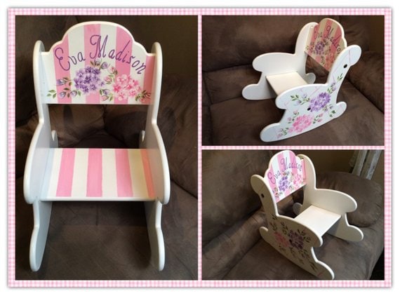 Personalized wooden rocking chair for toddlers new arrivals