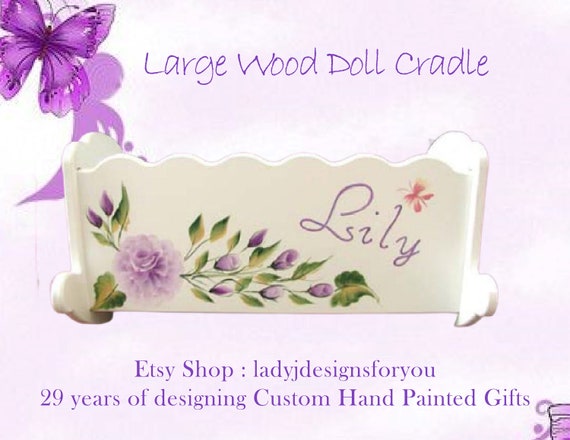 personalized doll cradle