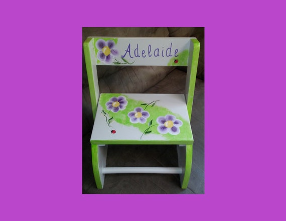 hand painted personalized step stools
