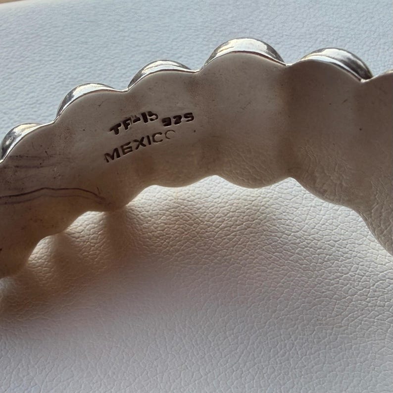 Vintage Taxco Sterling Silver Bead Cuff Bracelet - TF-15 925 Mexican ...