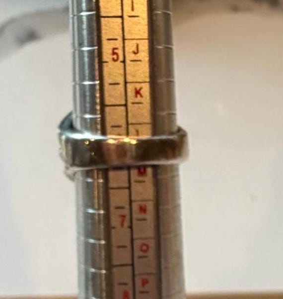 Vintage Liquid Silver Ribbed Statement Ring | Ste… - image 11