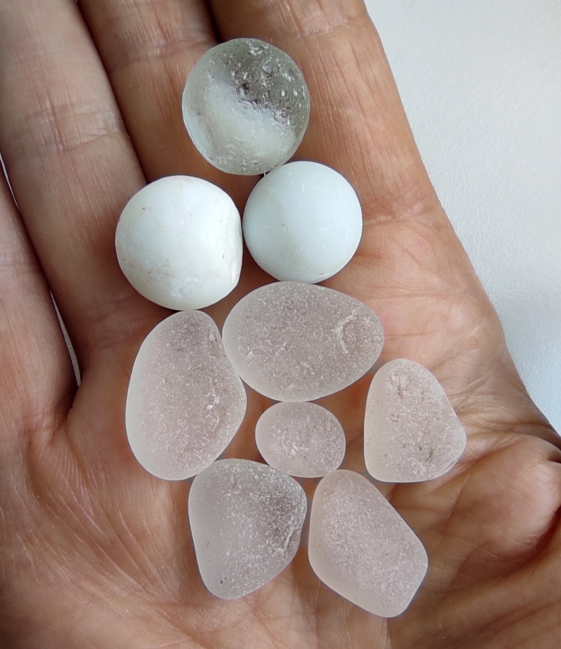 9 Pieces3 SeaGlass Marbles 6 SeaGlass Pieces Sea Glass Etsy