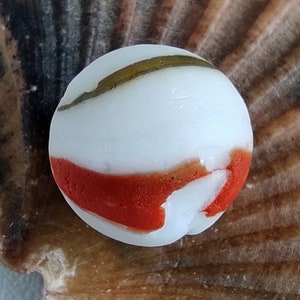 Opaque Sea Glass Marble, please read description, scroll photos, Surf-Tumbled Beach Glass, Genuine Sea Glass, Rare Seaglass