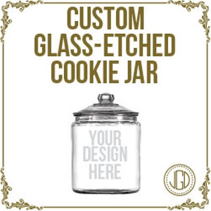Custom Glass-Etched Cookie or Treat Jar
