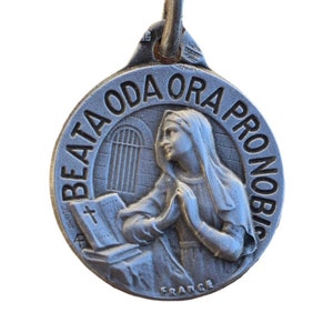 Vintage Saint Ode Saint Aude Religious Sterling Silver Medal  by KARO