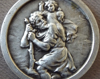 Saint Christopher & St Rita Medal by TSCHUDIN  Patron of Drivers and Travellers and of lost causes