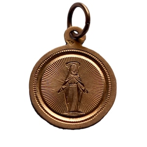 Wunderbare 18K Gold Medal Anhänger Taufe Kommunion Medaille