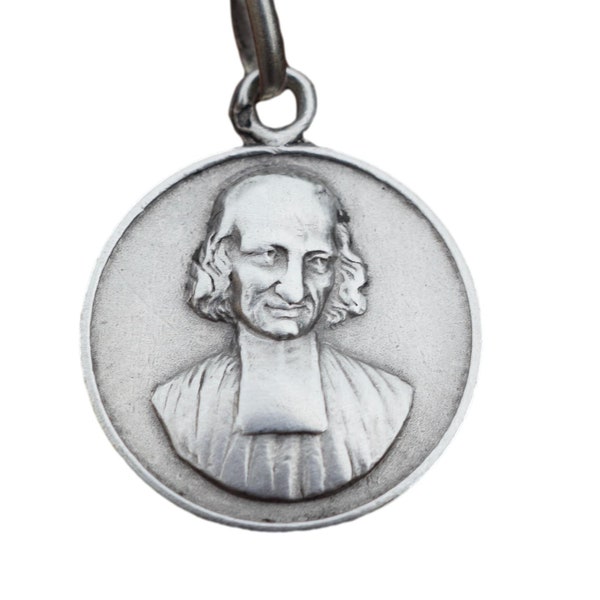 St John Vianney Curé d'Ars Sterling Silver Medal Patron Saint Priests Pastors