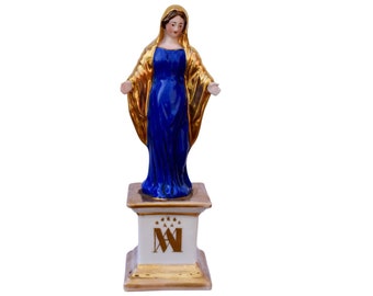 Antique Français vieux Paris porcelaine figurine statuette de Vierge Marie, 19ème. c