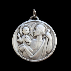 Large Saint Christopher Silver Medal for Men  Drivers & Travelers Patron