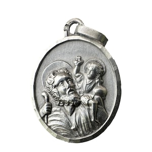Saint Christopher Sterling Silver Medal: Patron Saint of Travelers