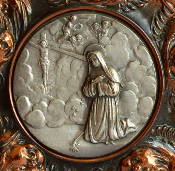 キリスト磔刑壁掛け フランスアンティーク アールデコ様式 十字架像