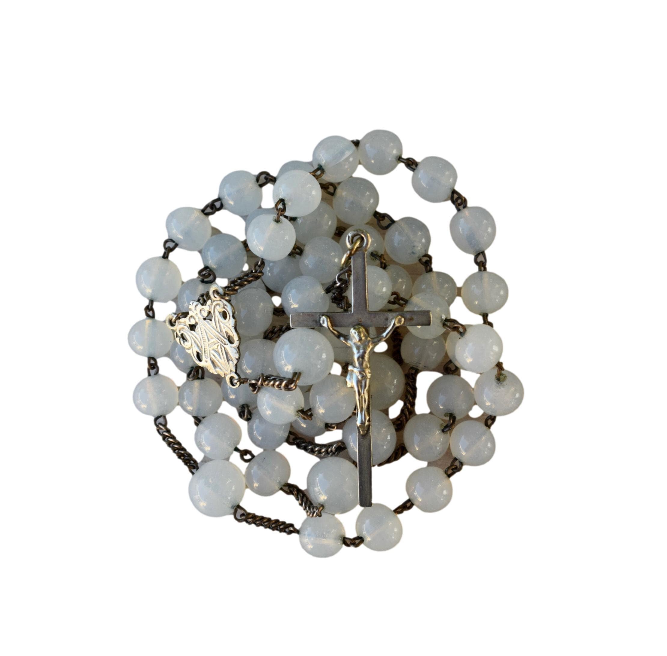 Rosaire Antique Opaline 59 Perles