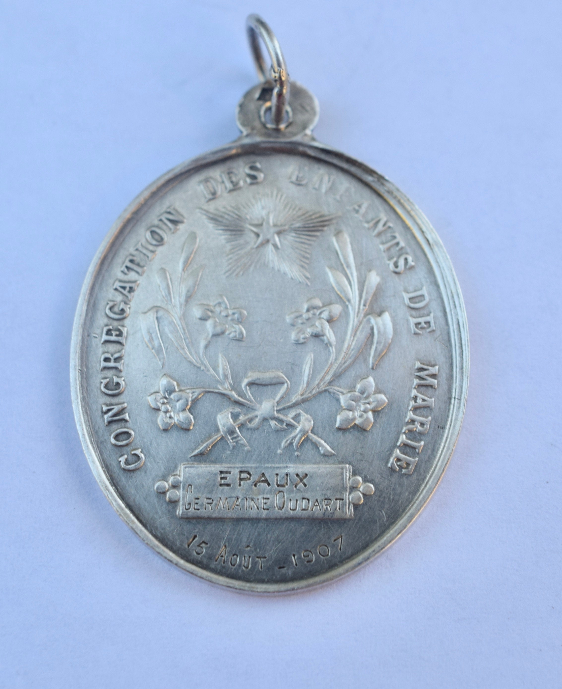 フランス　シルバーメダル　純銀 フランス シルバーメダル 純銀 フランスの奇跡の純銀メダル 1907