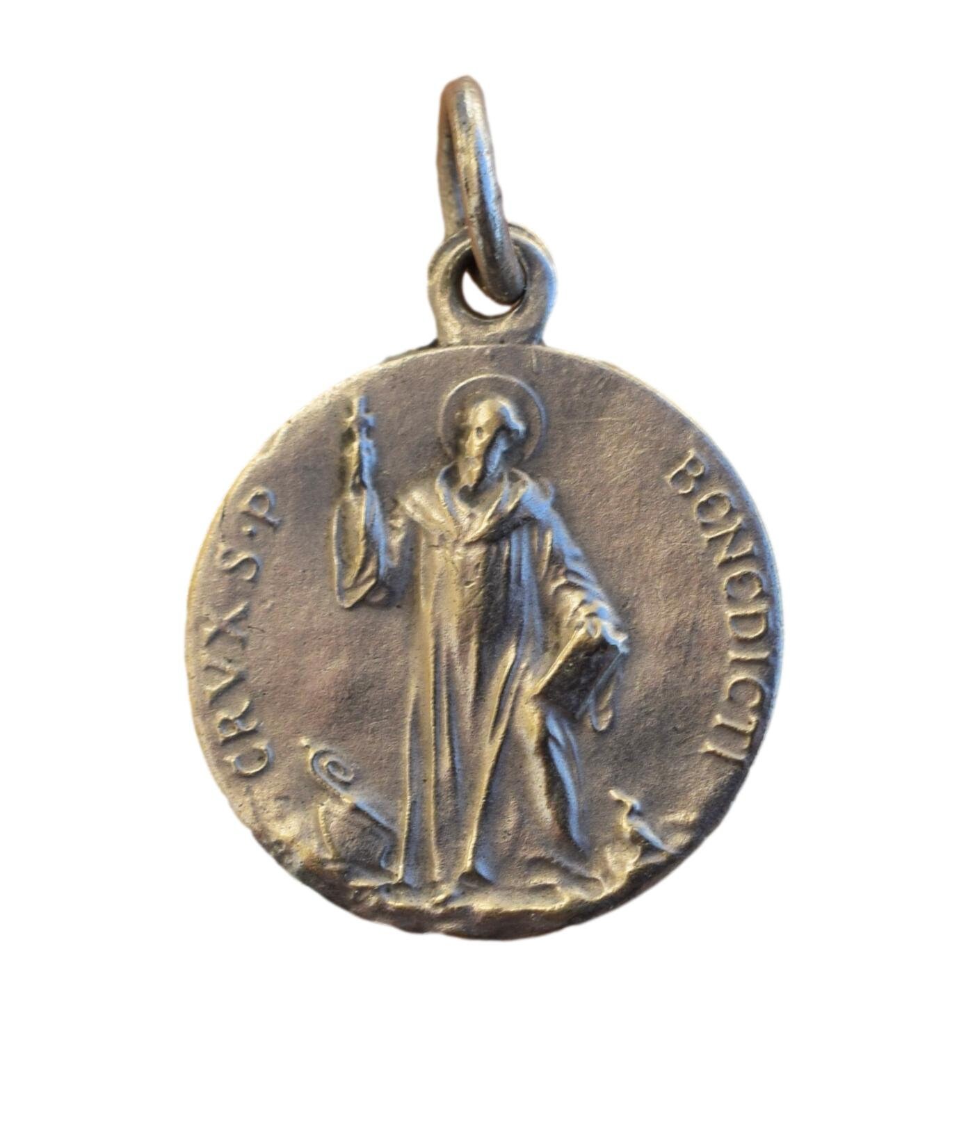 Saint Benoît - Français La Médaille Religieuse Catholique Pendentif Charme Collier Cadeau Religieux